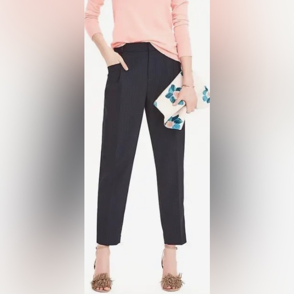 BANANA republic navy blue front pleat Avery pants Sz 8 - Picture 1 of 12